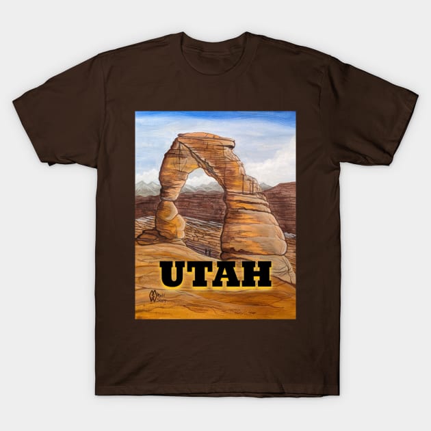 Utah stone arch formation T-Shirt by Matt Starr Fine Art